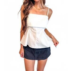 NEW DAY + MOON easy days fit and flare top in white